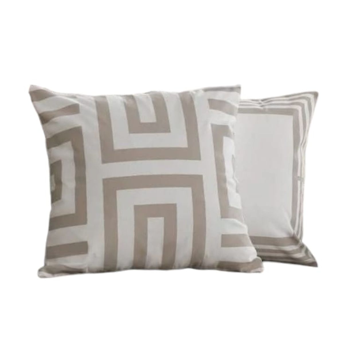 GENERICO - Set 02 Cojines Cuadros Beige 40X40 Cm