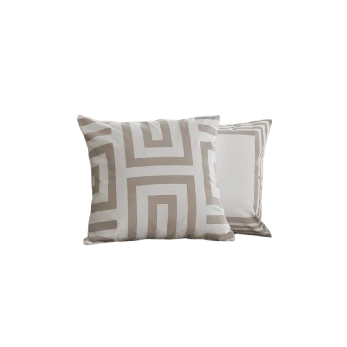 GENERICO - Set 02 Cojines Cuadros Beige 40X40 Cm