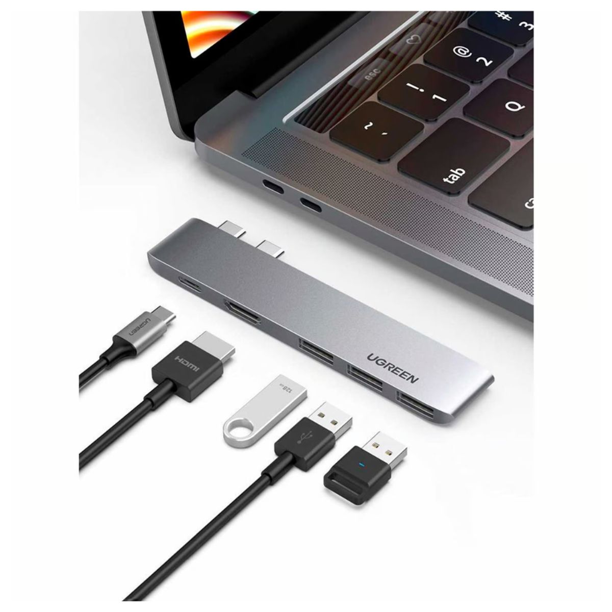 UGREEN - Adaptador UGREEN 5 en 1 para Macbook Type C a HDMI 4K USB 3,0  UGREEN CM251 60559