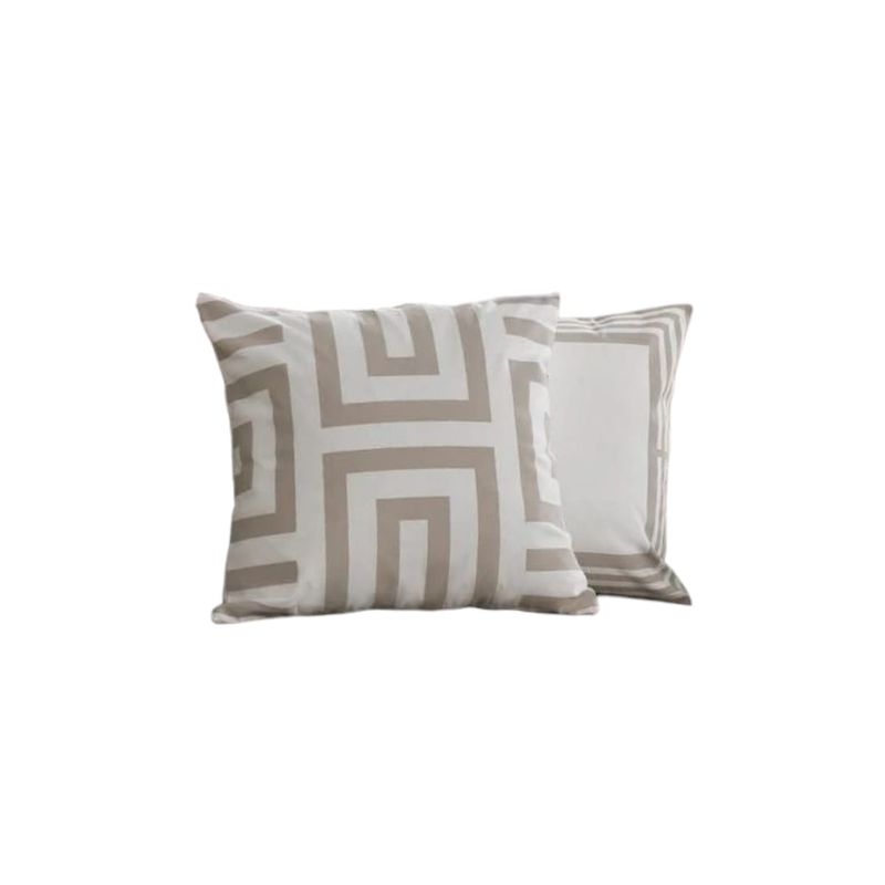 GENERICO - Set 02 Fundas Cuadros Beige 40X40Cm