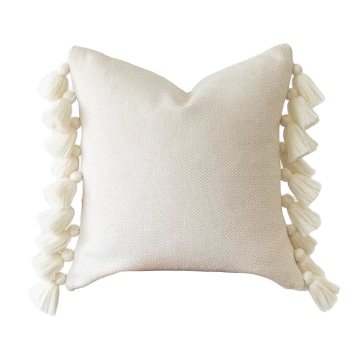 GENERICO - Cojin Bohemio Perla 50X50 cm + Borlas