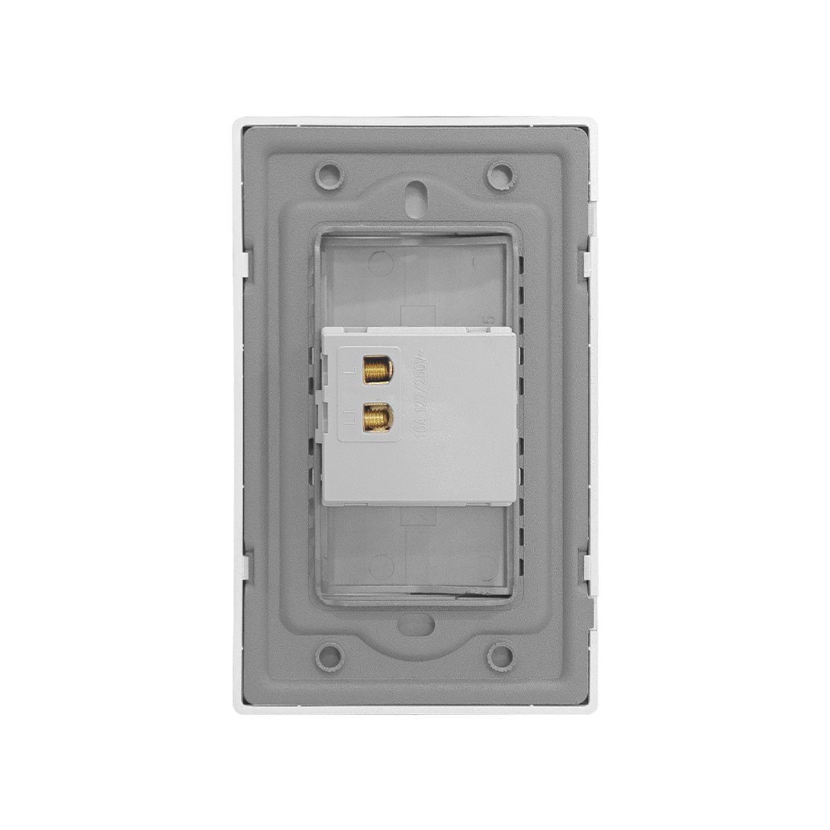 KLISMAN - Interruptor simple PC gris Pack x 5 Klisman