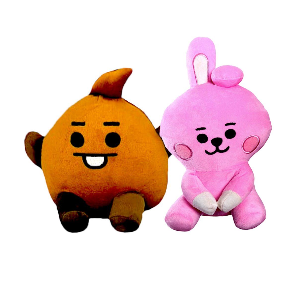 GENERICO - Pack 2 peluches Baby BTS BT21  Cooky Shooky