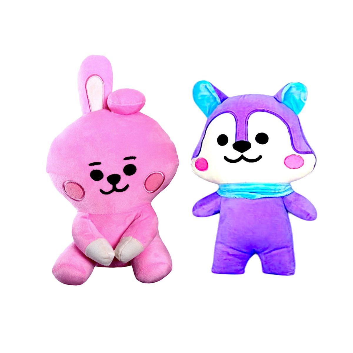 GENERICO - Pack 2 peluches Baby BTS BT21  Cooky Mang Ardilla