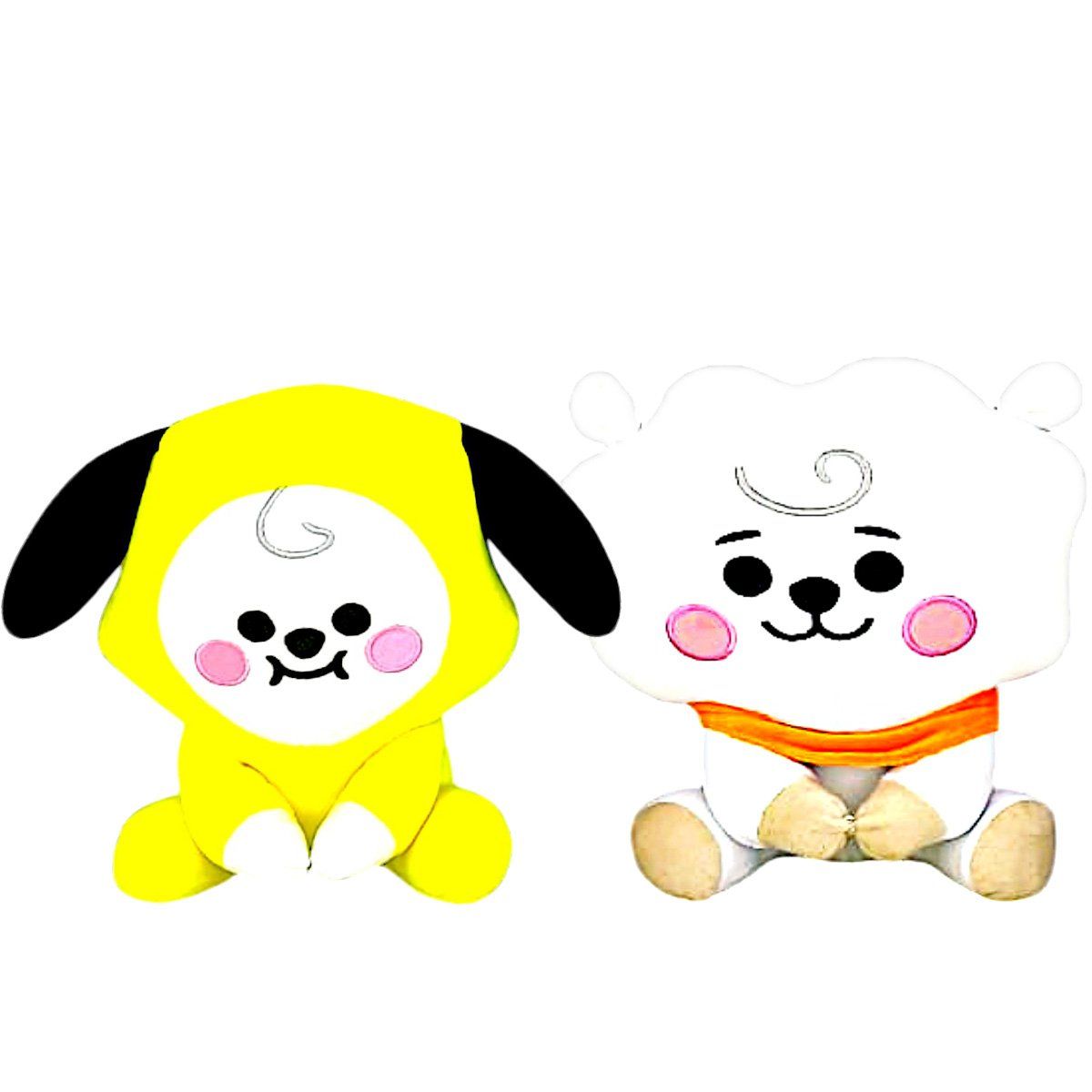 GENERICO - Pack 2 peluches Baby BTS BT21  Chimmy RJ