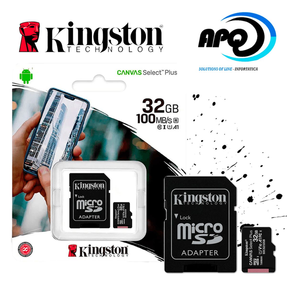 KINGSTON - MEMORIA MicroSD Kingston 32GB con Adaptador