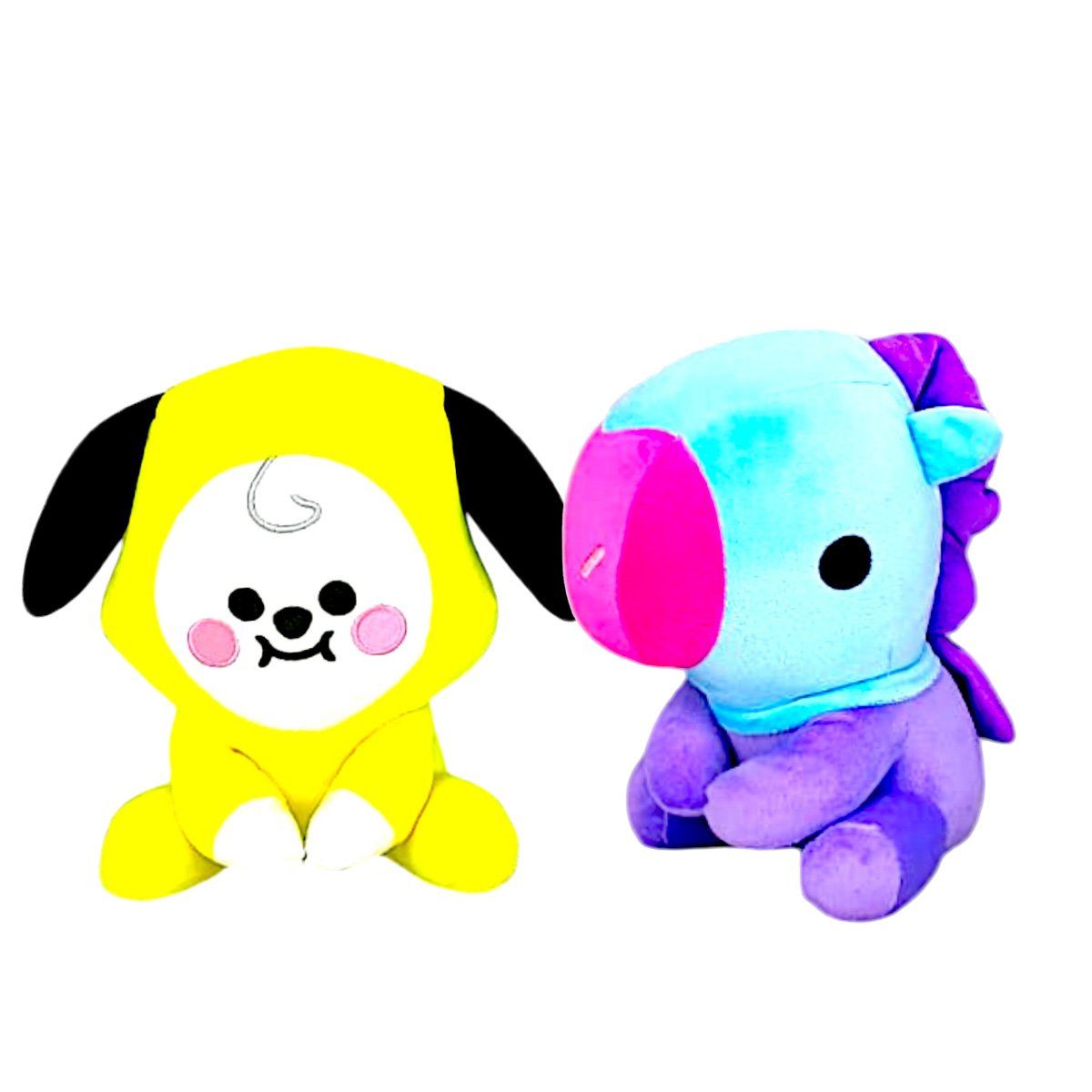 GENERICO - Pack 2 peluches Baby BTS BT21  Chimmy Mang Pony