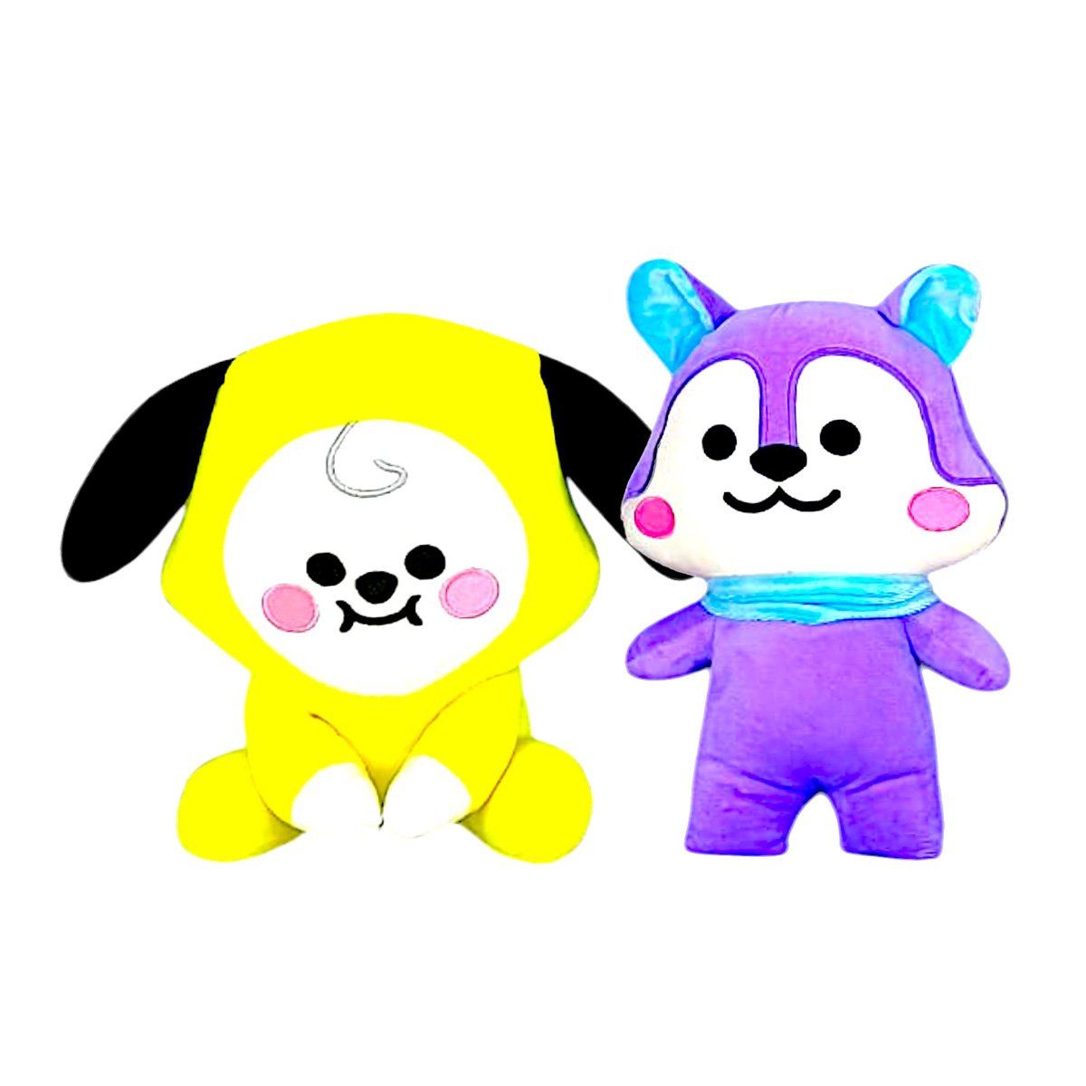 GENERICO - Pack 2 peluches Baby BTS BT21  Chimmy Mang Ardilla
