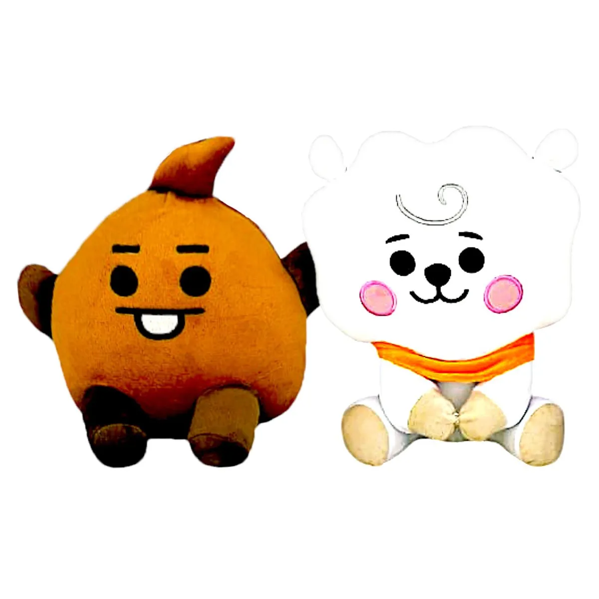 GENERICO - Pack 2 peluches Baby BTS BT21  RJ Shooky