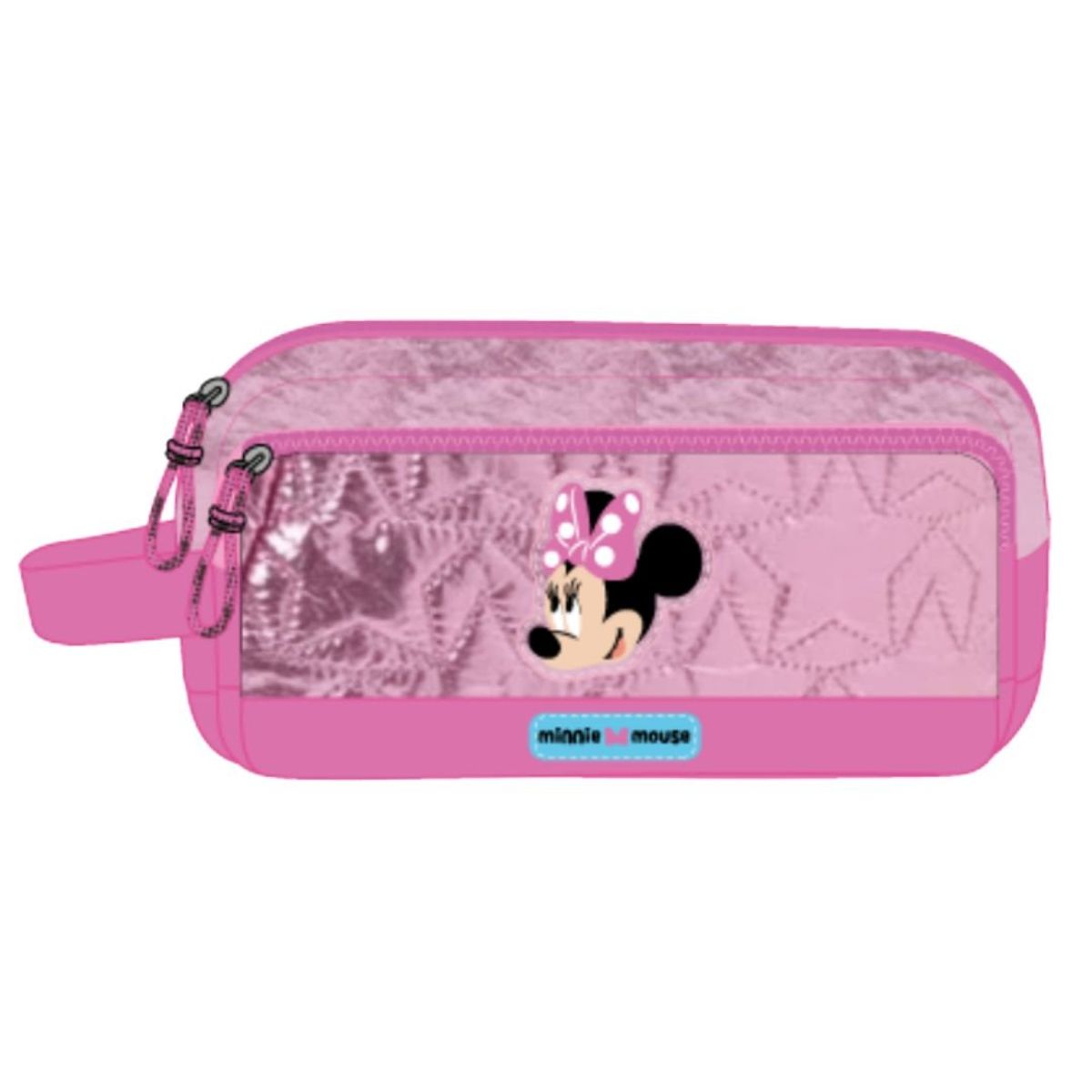 DISNEY - Cartuchera Escolar Disney Minnie Mouse Rosada Brillante