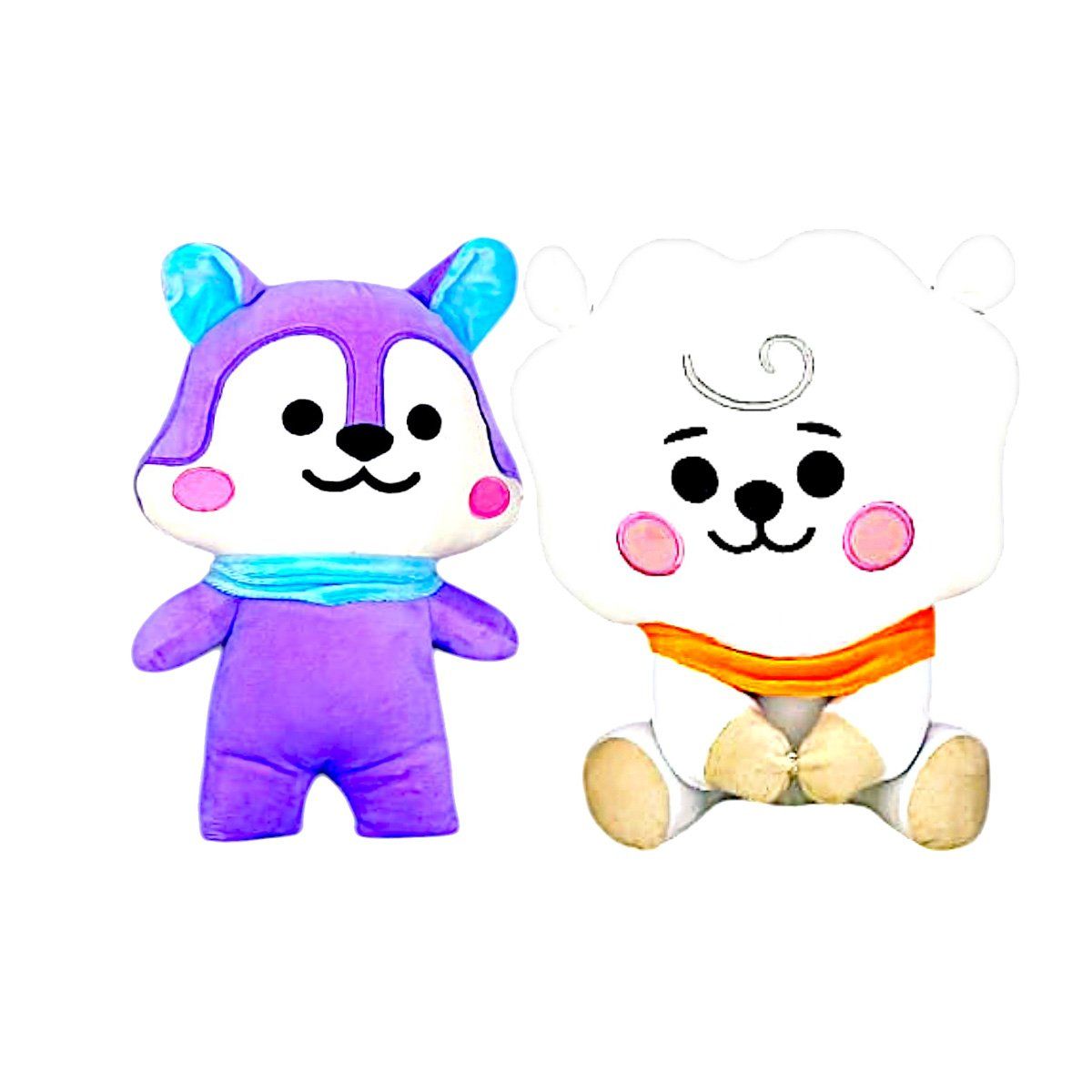 GENERICO - Pack 2 peluches Baby BTS BT21  RJ Mang Ardilla