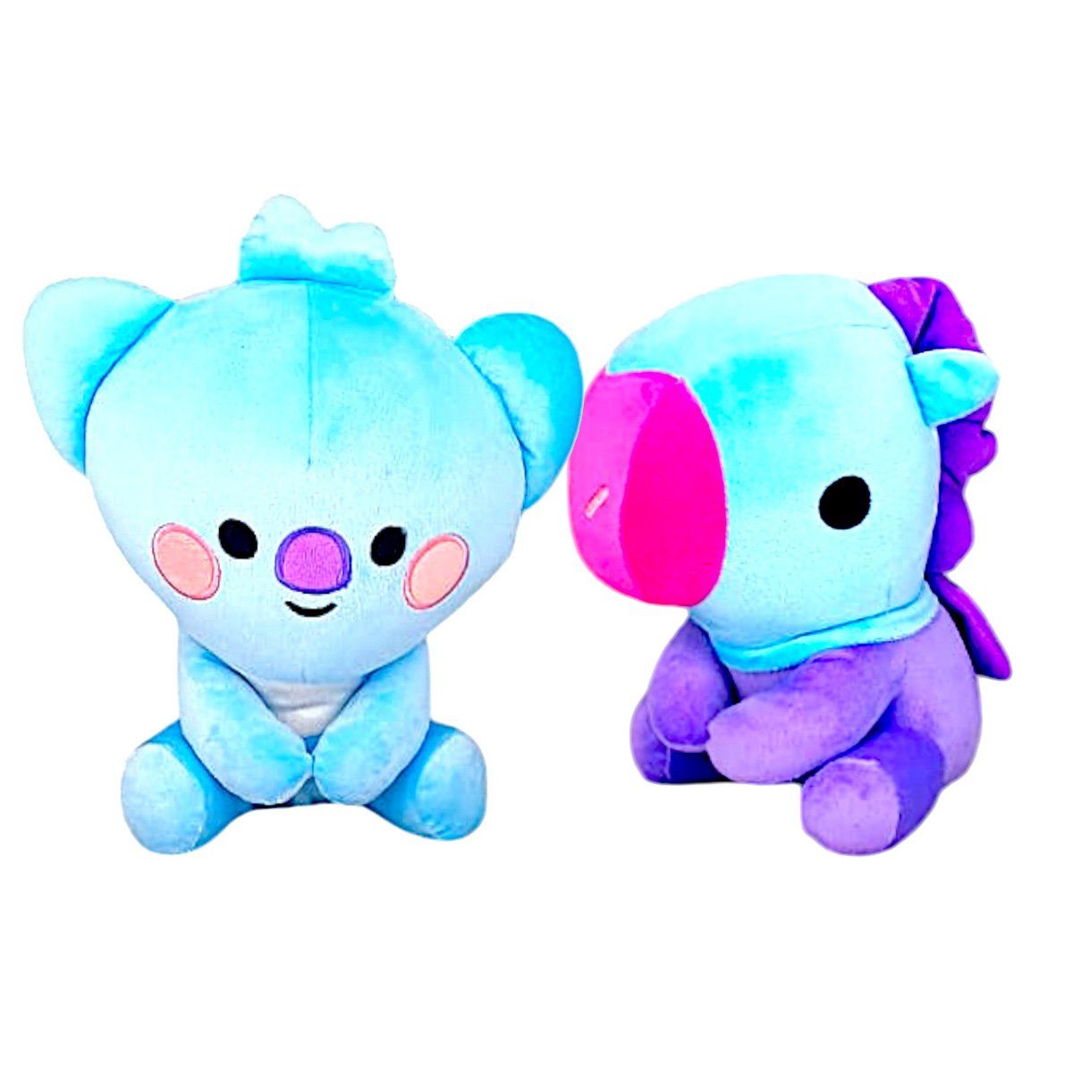 GENERICO - Pack 2 peluches Baby BTS BT21  Koya Mang Pony