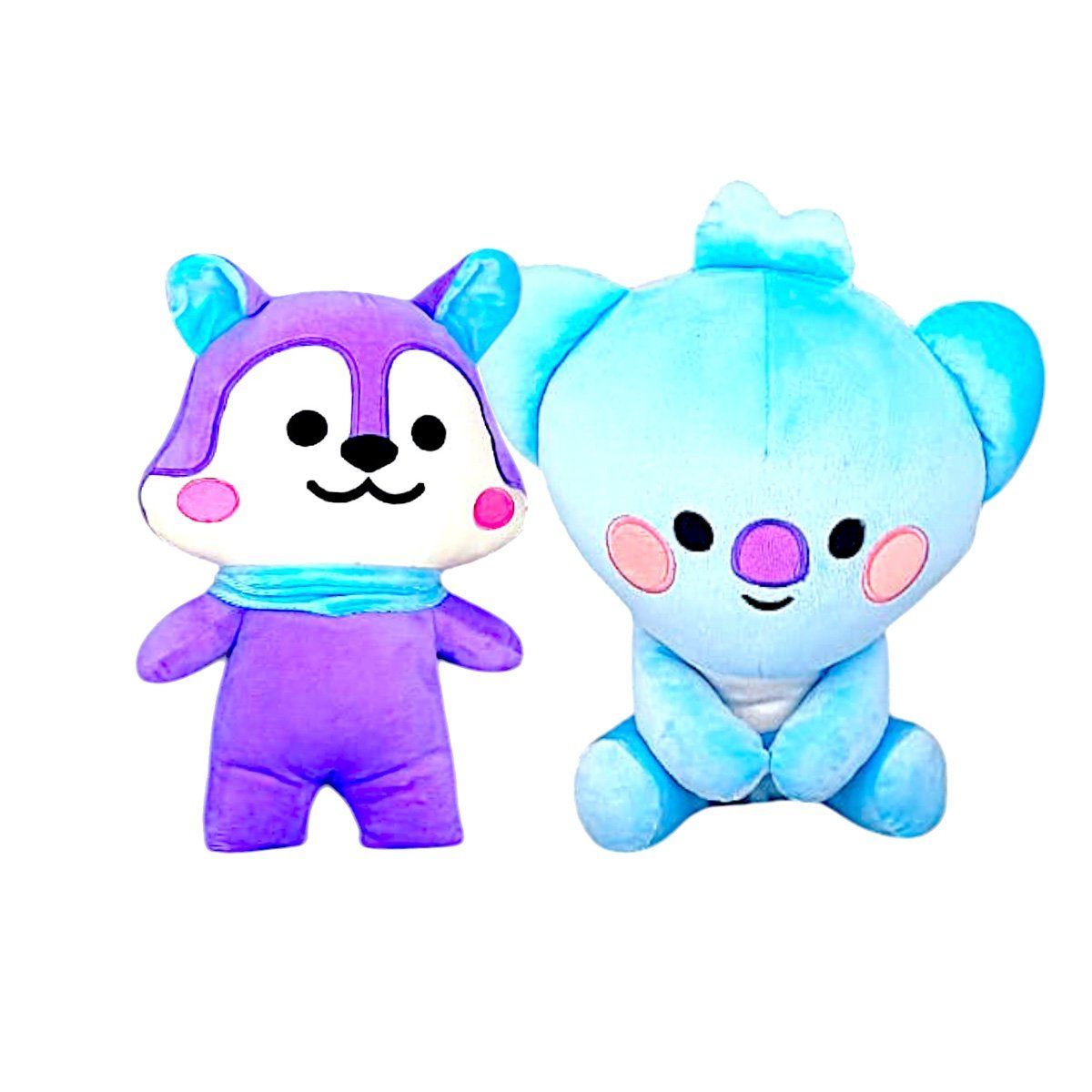 GENERICO - Pack 2 peluches Baby BTS BT21  Koya Mang Ardilla
