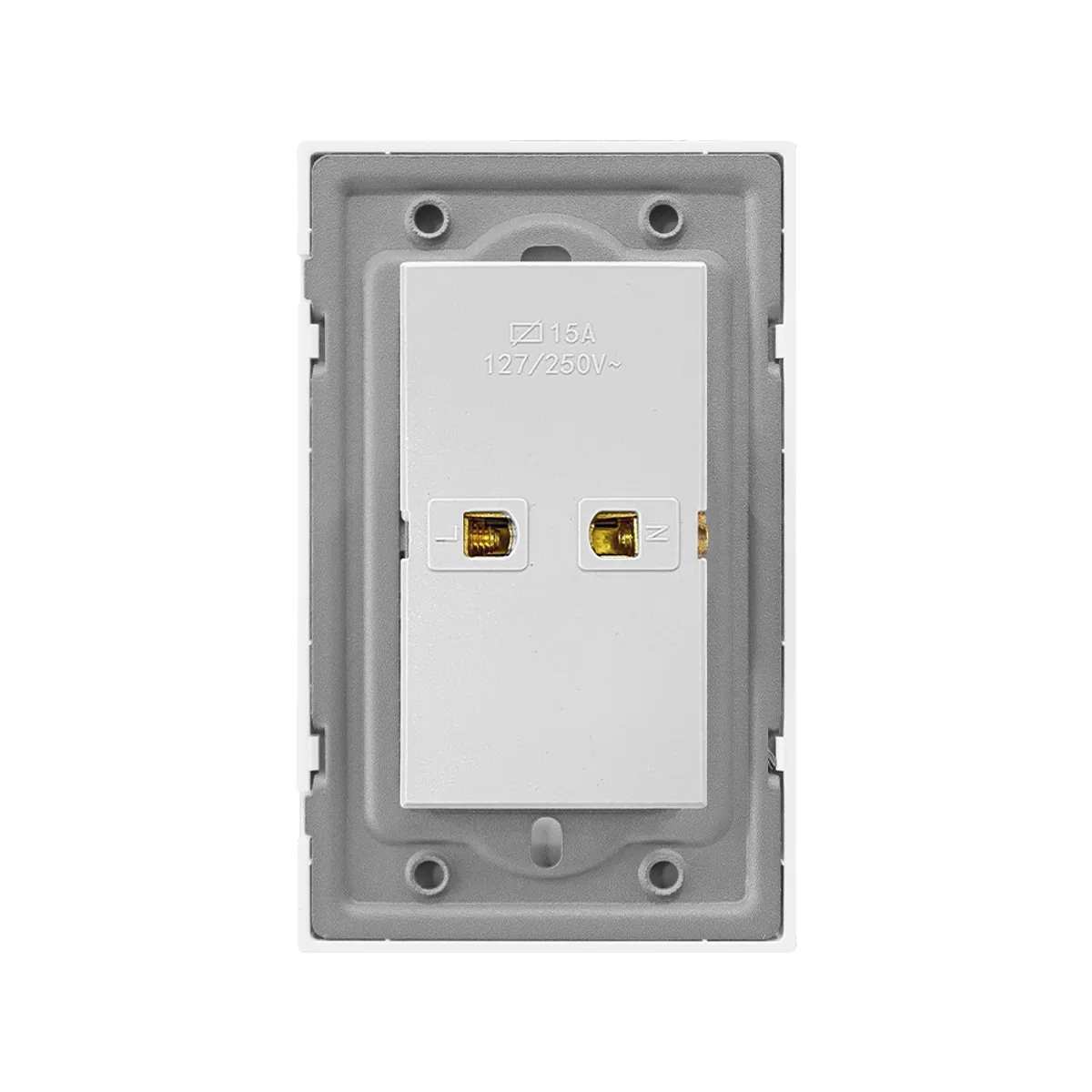 KLISMAN - Tomacorriente doble PC blanco Pack x 5 Klisman