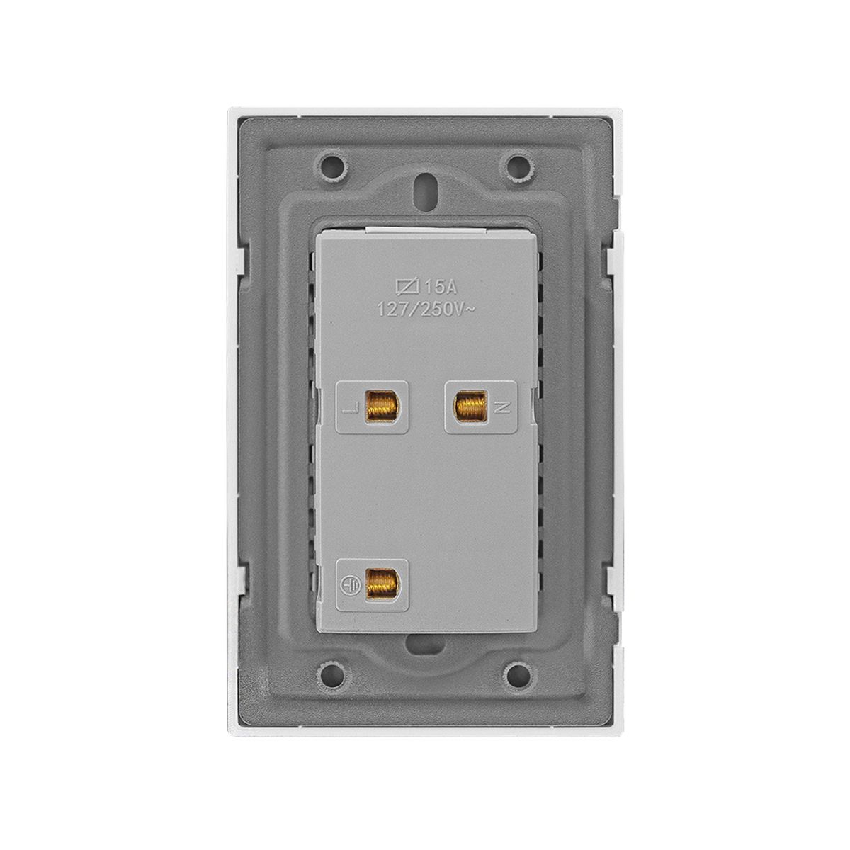 KLISMAN - Tomacorriente doble PC blanco Pack x 5 Klisman