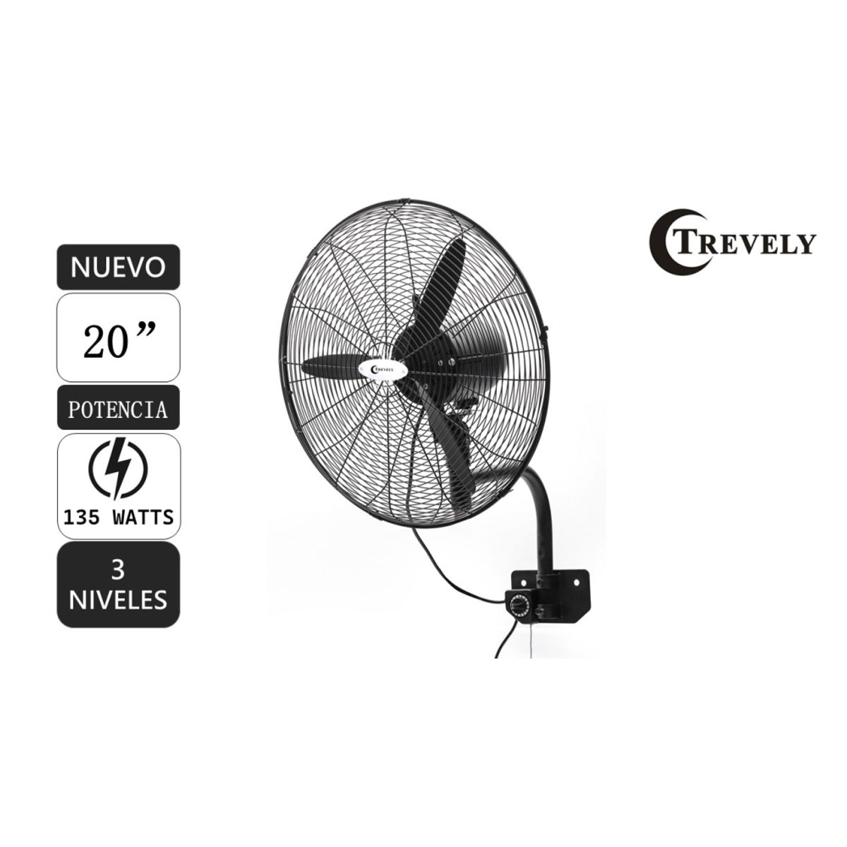 TREVELY - Ventilador Industrial de pared 20 TREVELY VT-206 - 135W
