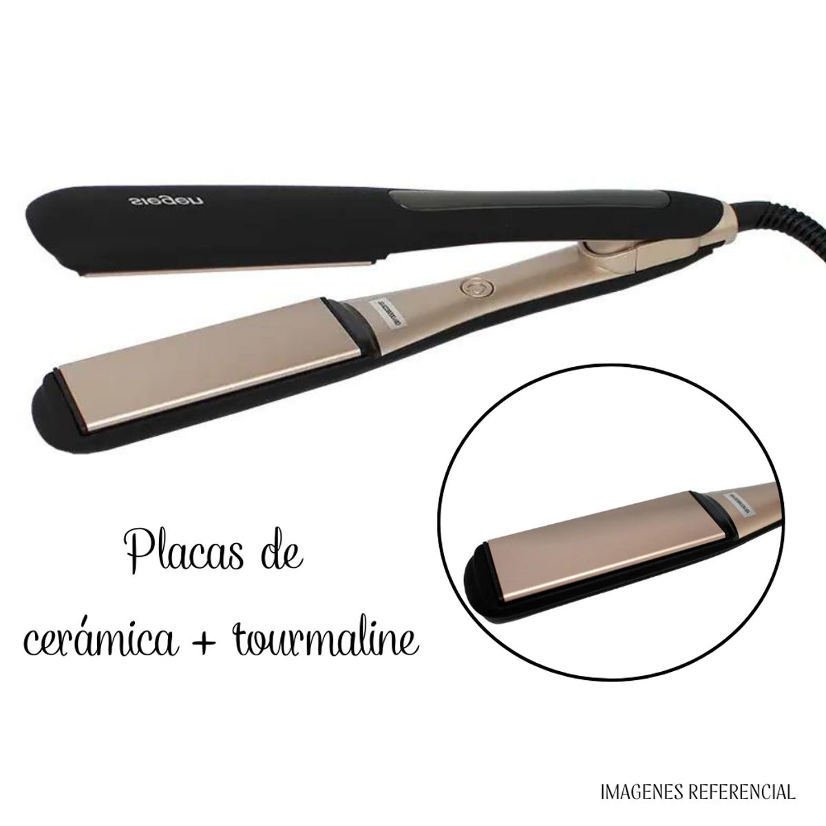 SIEGEN - Plancha Alisadora Siegen Ceramica Turmalina Digital LCD SG-3820