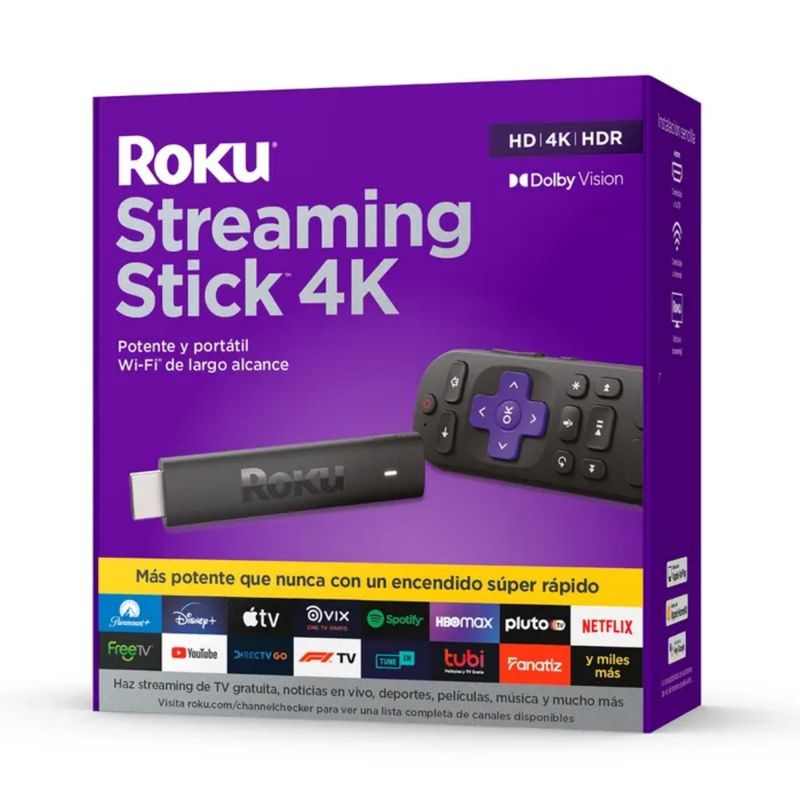 ROKU - Convertidor a Smart TV Roku Streaming Stick 4K 3820MX 1GB