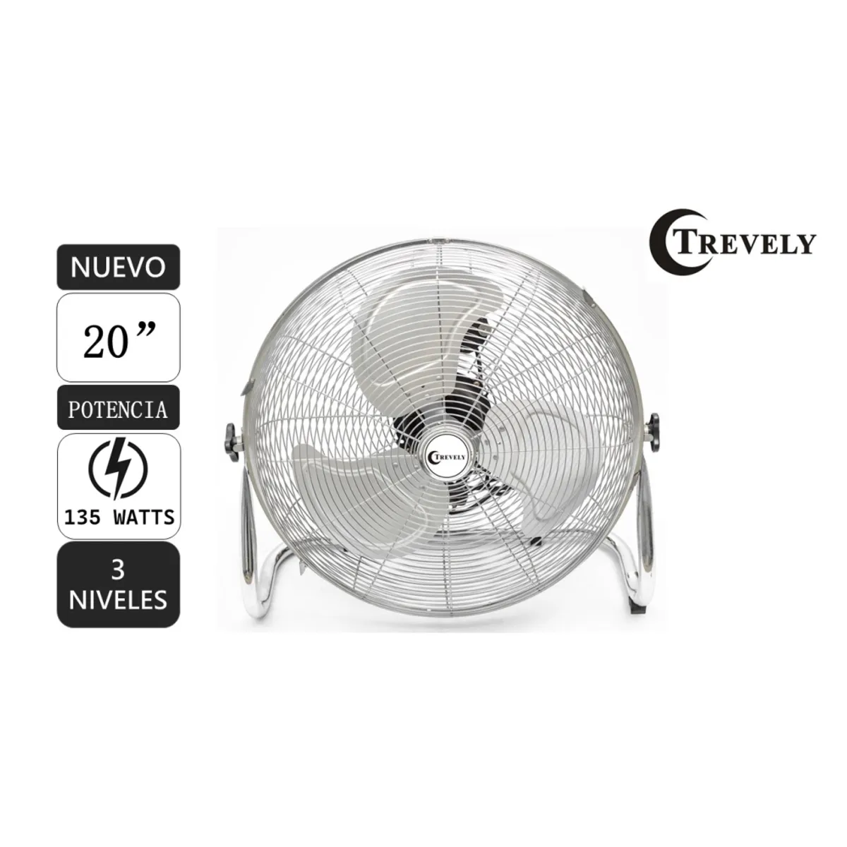 TREVELY - Ventilador de piso Industrial 20 TREVELY VT-208 - 135W