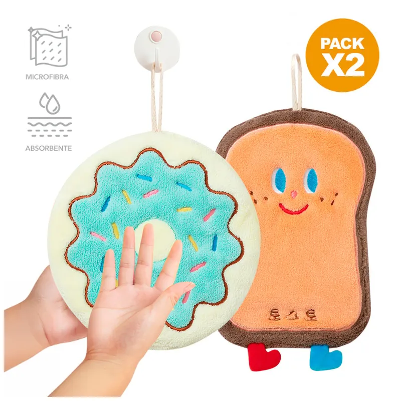 KELLER - Pack x2 Toalla de Mano de Microfibra para Cocina SM6