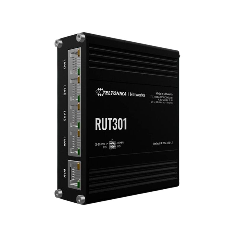 TELTONIKA - ROUTER TELTONIKA 5 PUERTOS ETHERNET 100MBPS USB VPN PN RUT301