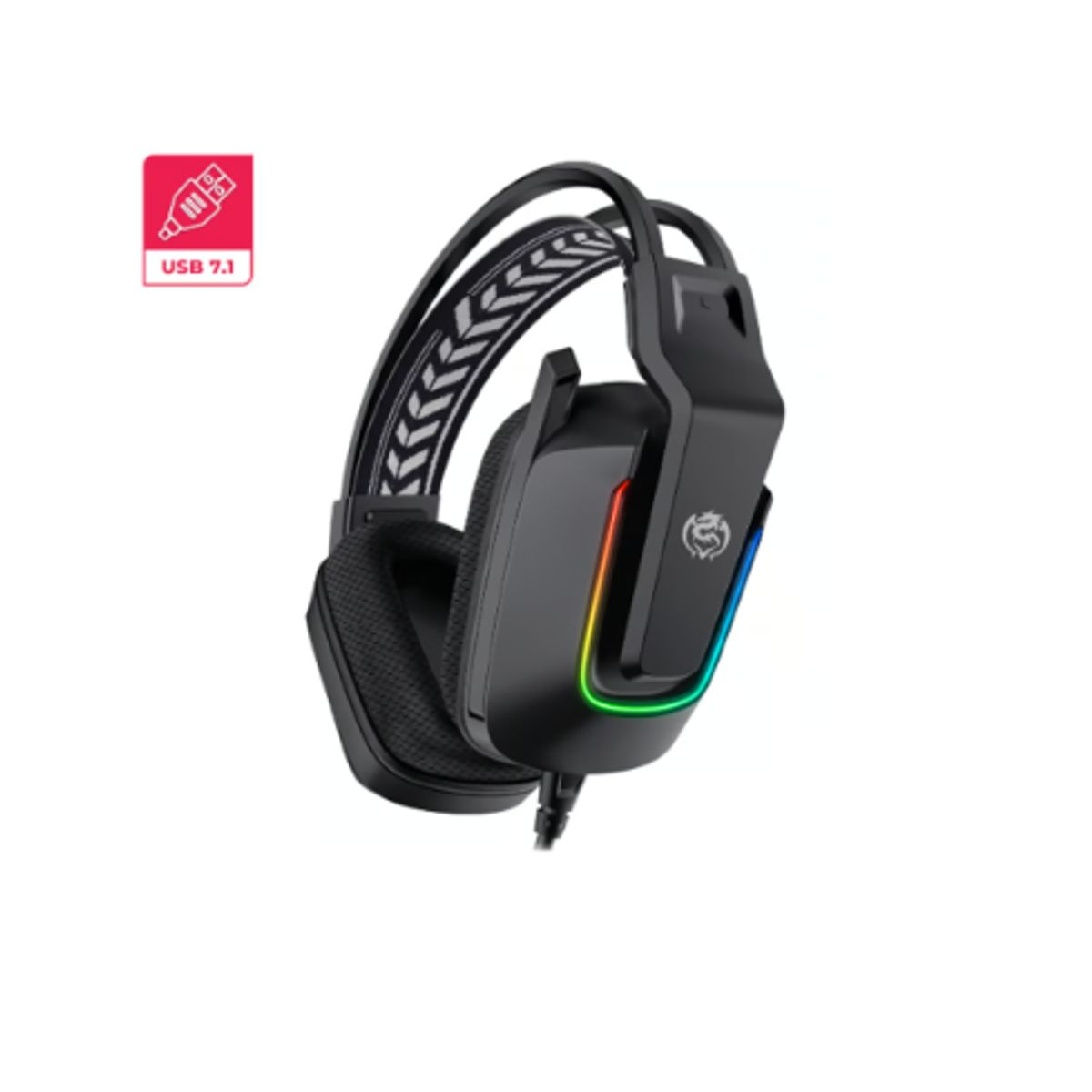 CYBERTEL - Audífonos Gamer ELEMENT 7.1 CBX H700 USB RGB C/MICRO CYBERTEL