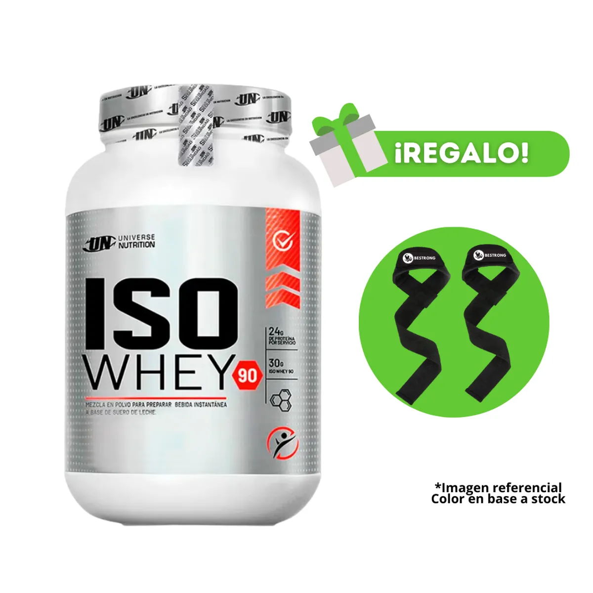 Universe Nutrition - PROTEÍNA ISO WHEY 1  KG CHOCOLATE+ STRAPS