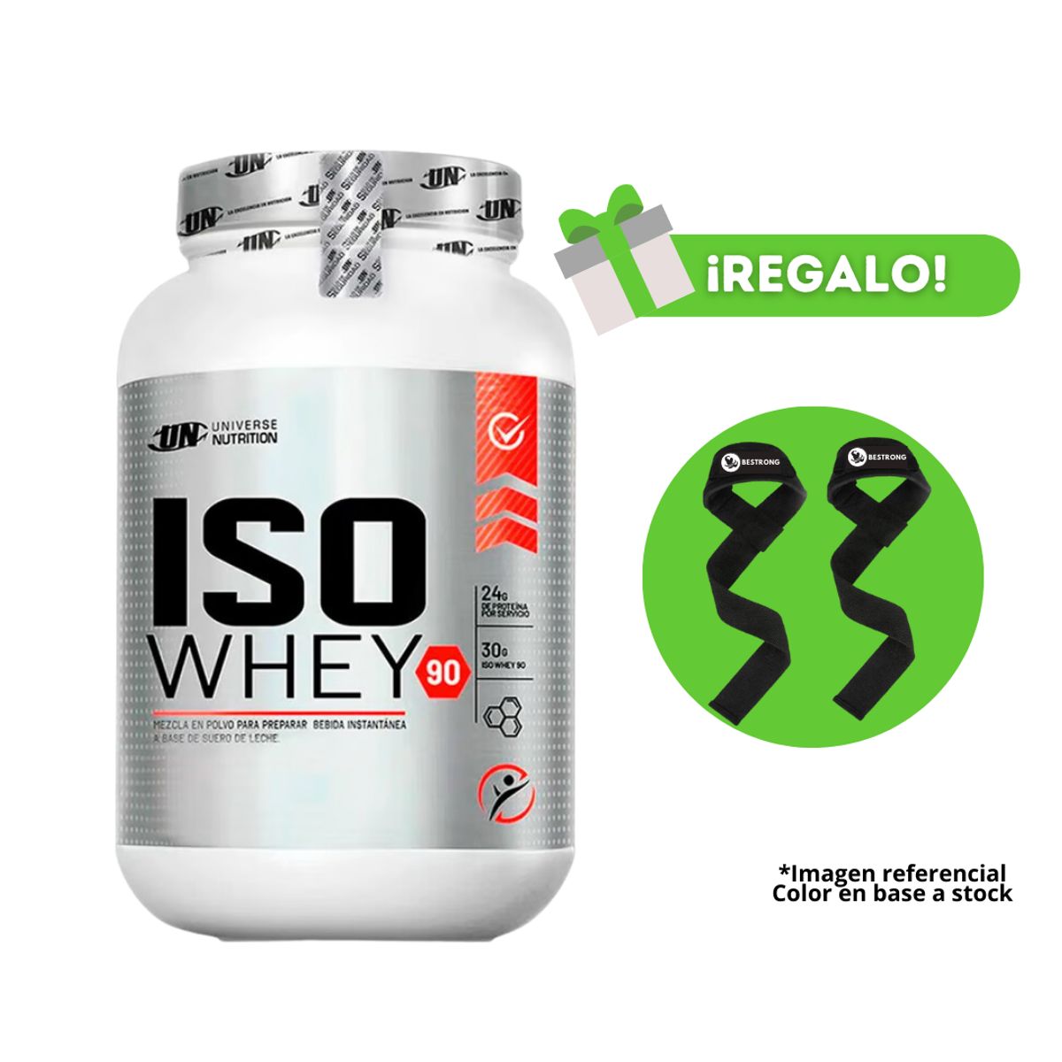 UNIVERSE NUTRITION - PROTEÍNA ISO WHEY 1 KG VAINILLA + STRAPS