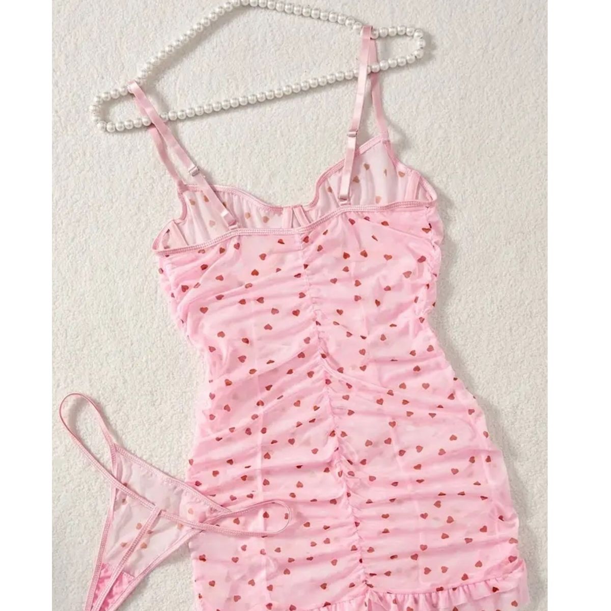 GENERICO - LENCERIA BABYDOLL DE ENCAJE PIJAMA SEXY