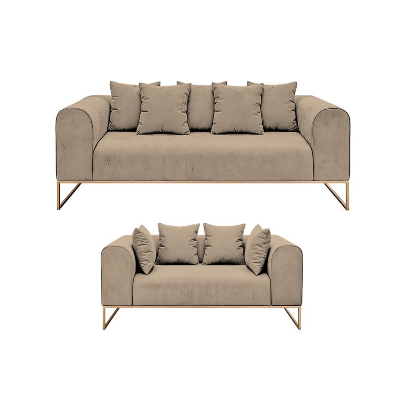BARAKA HOME - Juego de sala 3 2 Luxury Dolneni - Beige claro