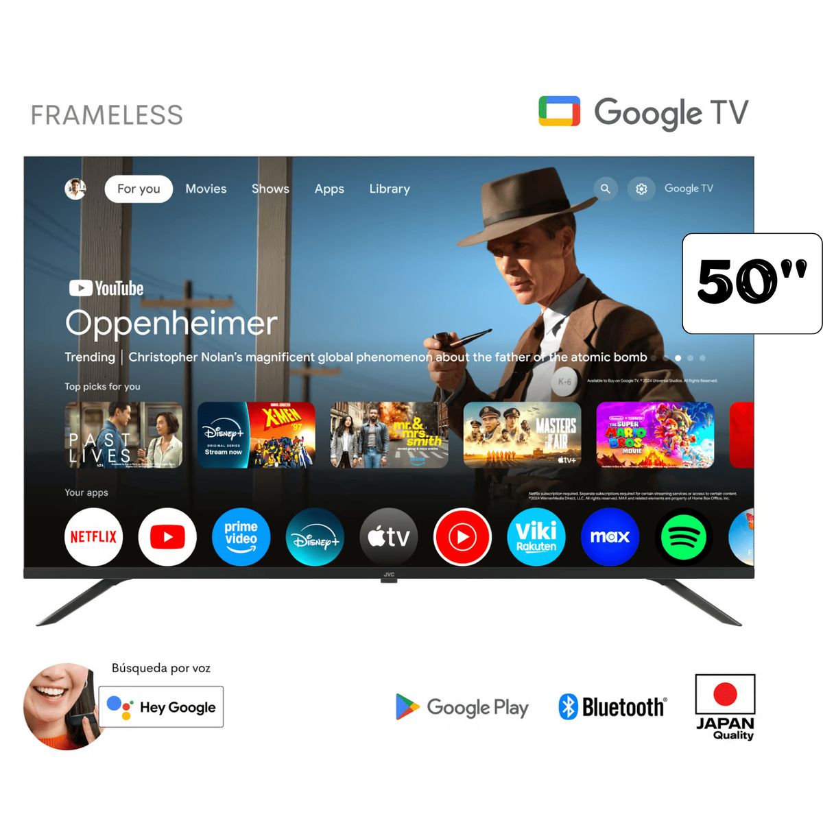 GENERICO - TELEVISOR JVC UHD 50 LT-50KM548 4K GOOGLE TV