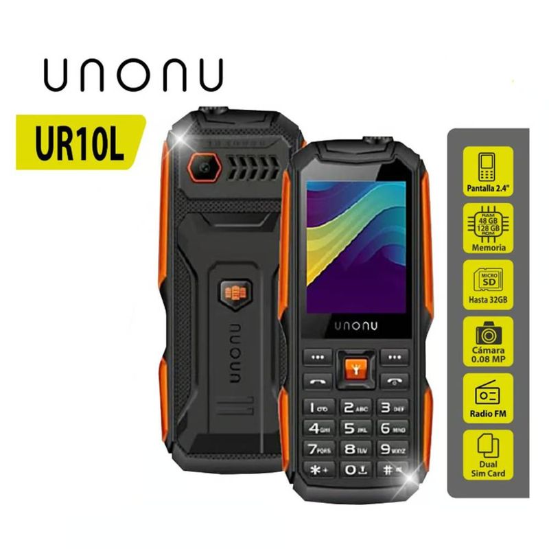 UNONU - Celular Unonu UR10L 4G Todo Terreno Basico Bateria de 5000mAh