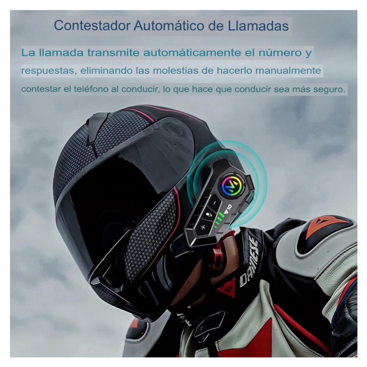 SEISA - Audífonos Bluetooth Para Casco Moto Con Micrófono Auricular Casco
