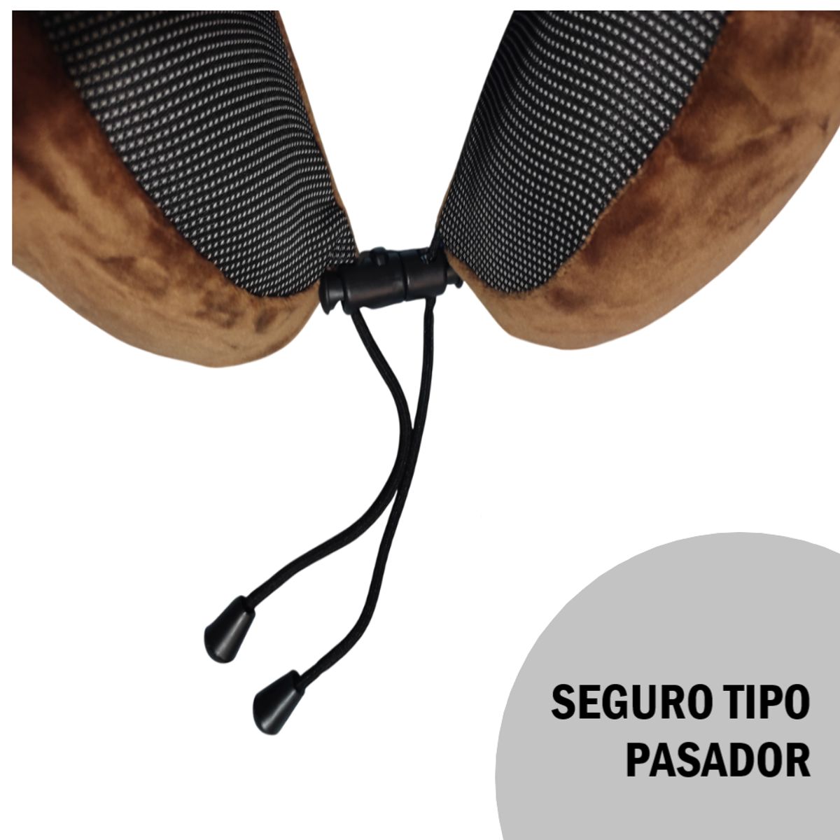 GENERICO - Almohada cojín de viaje para cuello - Marrón