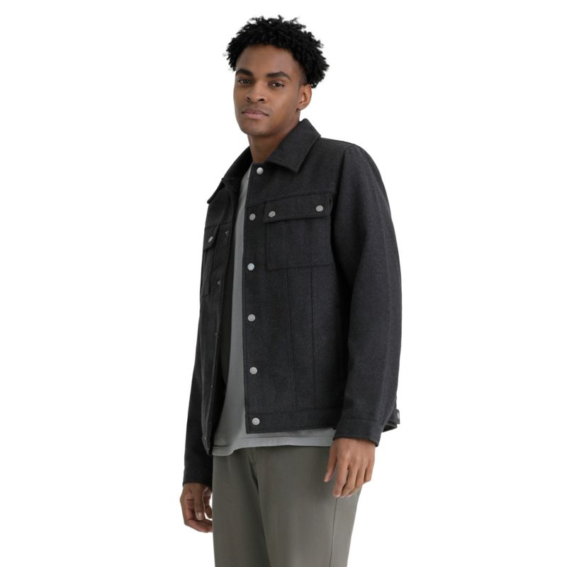 DOCKERS - Casaca Hombre Wool Blend Regular Fit Gris Dockers