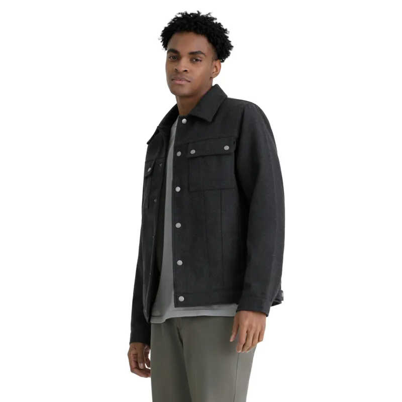 DOCKERS - Casaca Hombre Wool Blend Regular Fit Gris Dockers