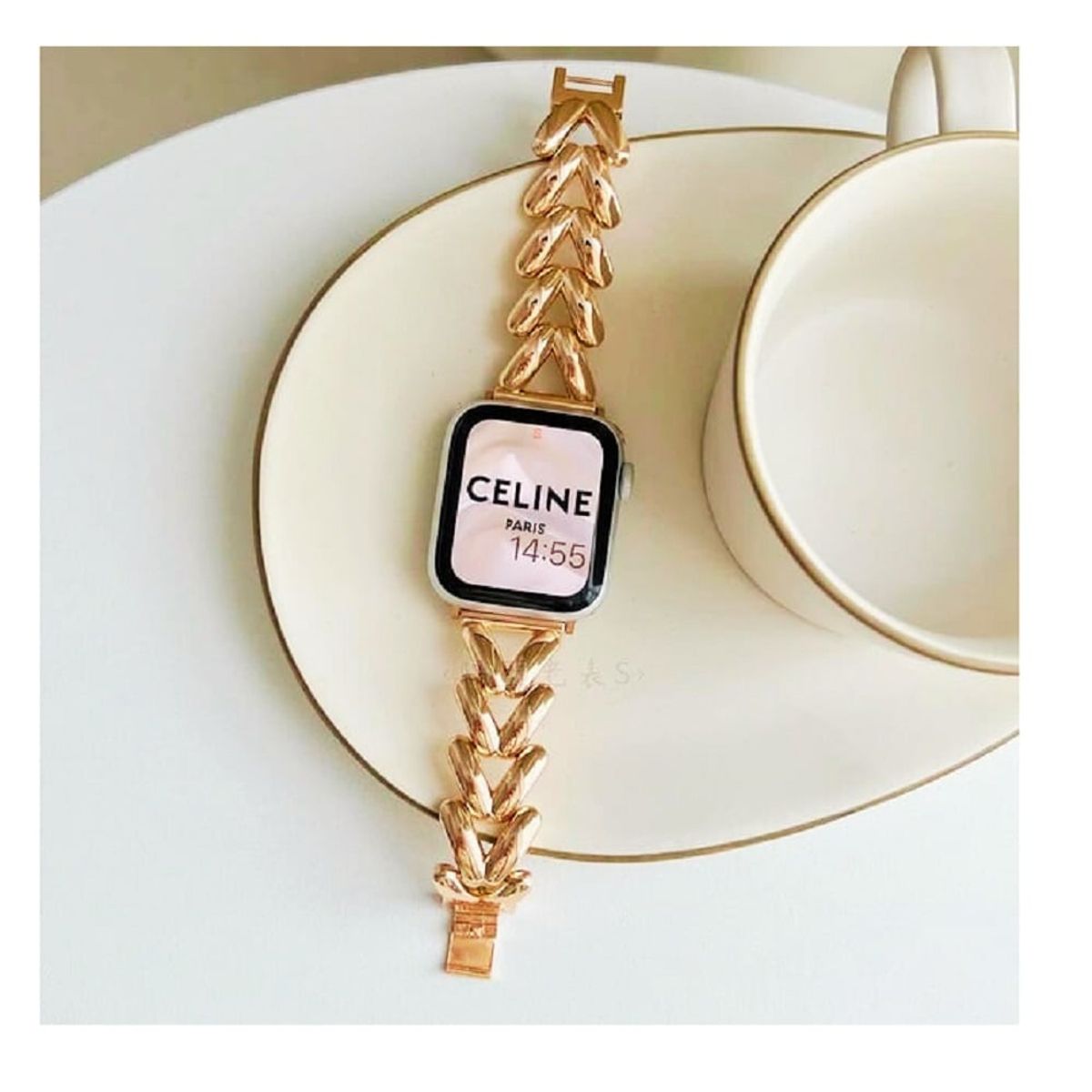 GENERICO - CORREA ACERO TRENZADA PARA WATCH 38-40-41-42 mm DORADO