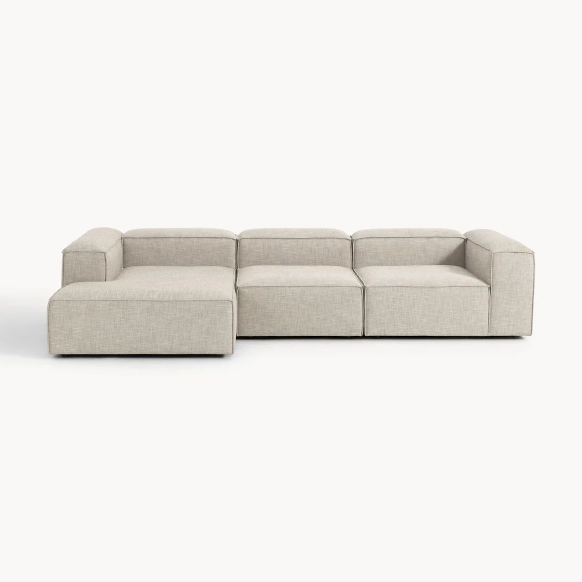 GENERICO - Sofá Esquinero Izquierdo Monarch Lino - Gris