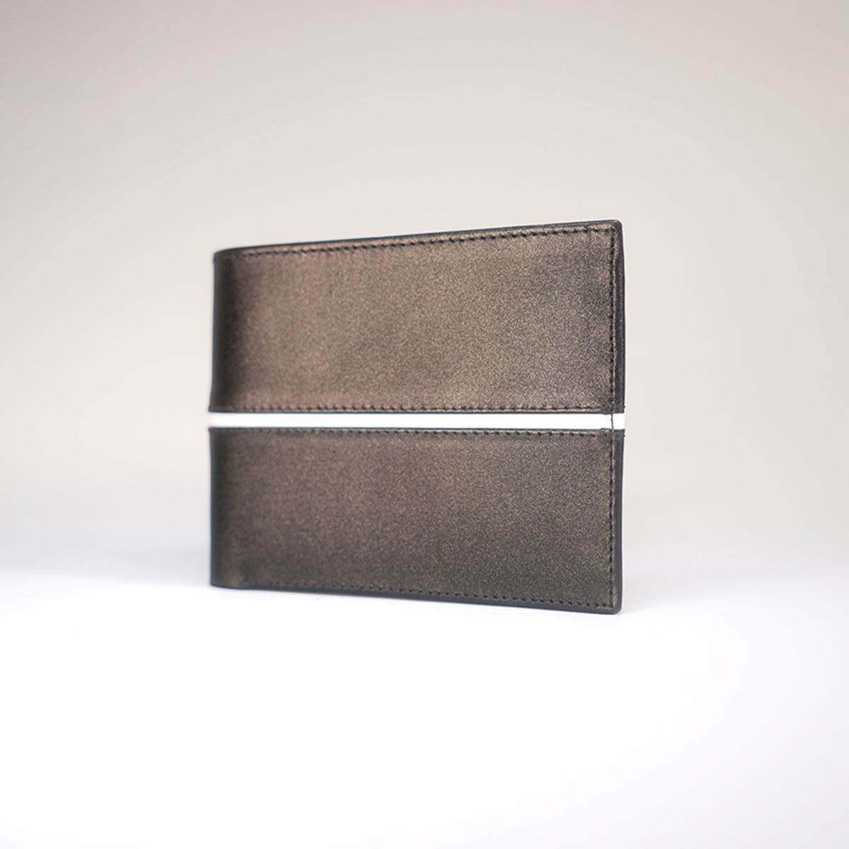 LIZARASO - BILLETERA DE CUERO PARA HOMBRE CON FRANJA LIZARASO CUEROS