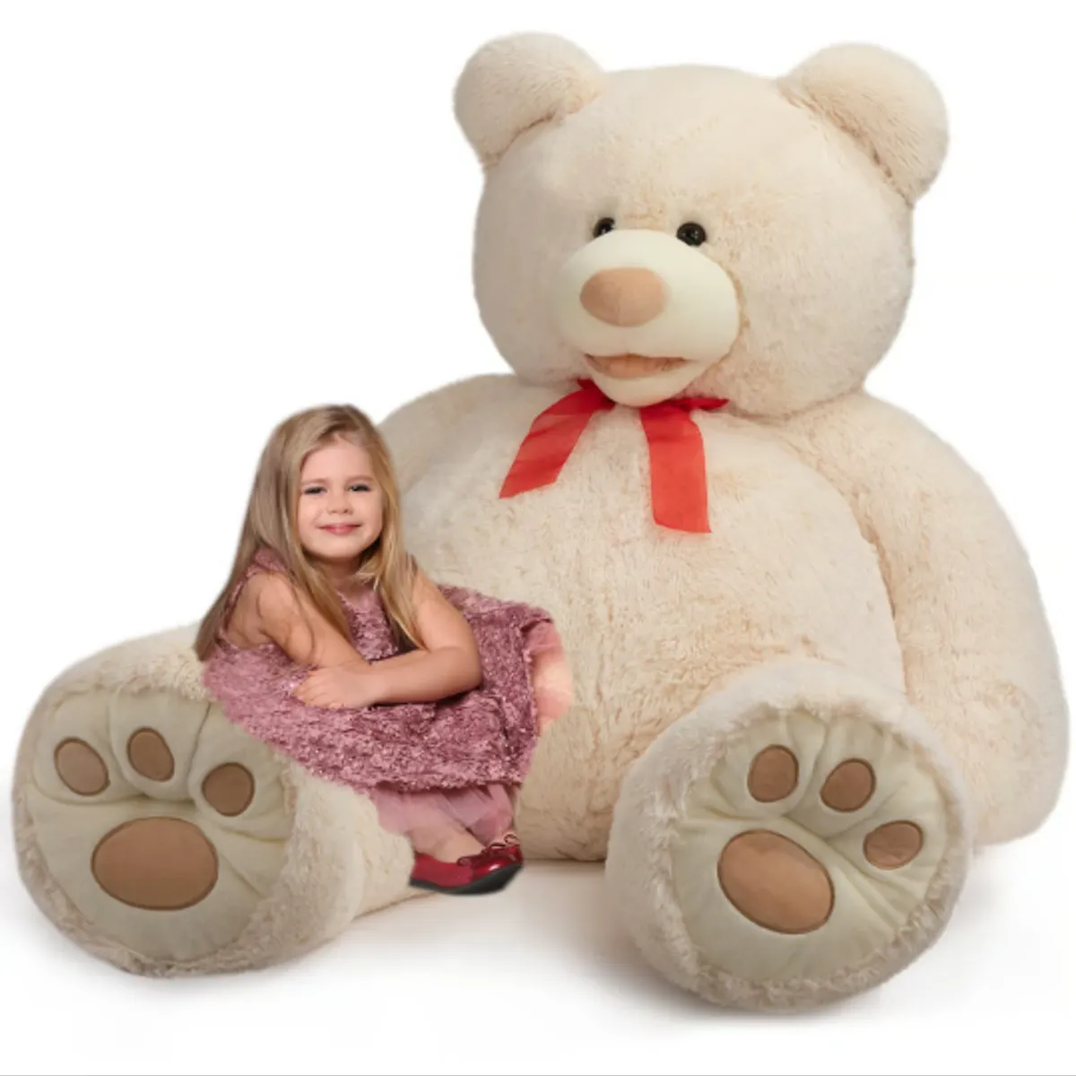 GENERICO - Hermoso PELUCHE Mega OSO Gigante - Beige