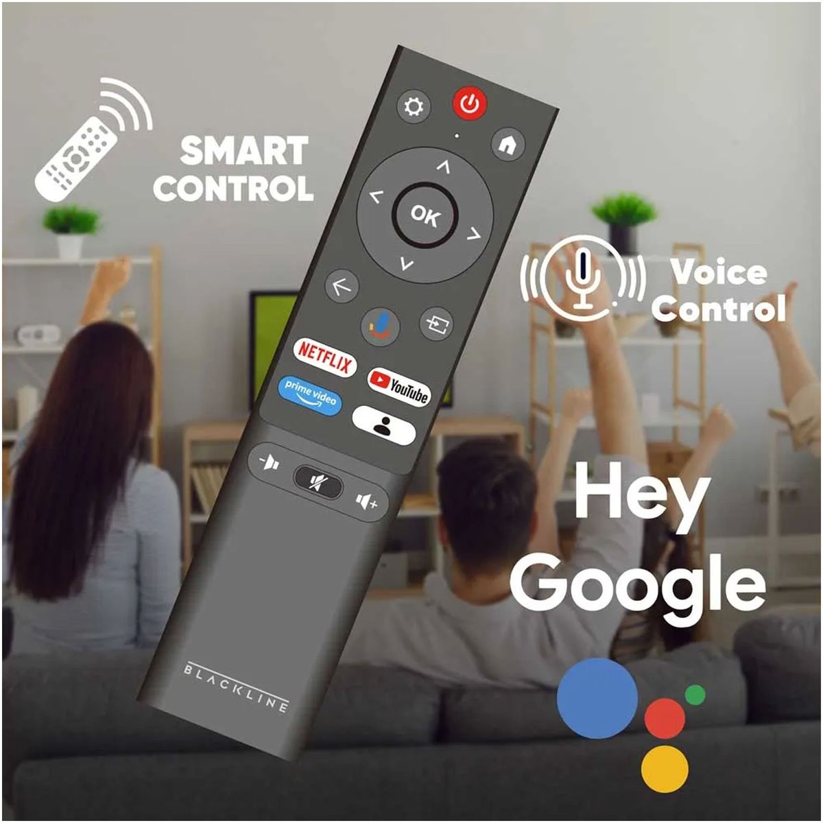 BLACKLINE - Televisor BLACKLINE QLED 55 UHD 4K Smart TV BL-TV55QUQG5F4PE