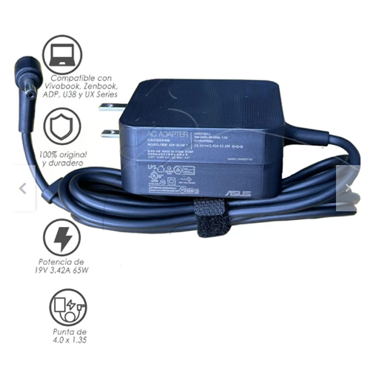 ASUS - Cargador Asus 19v 3-42a 65w - ORIGINAL