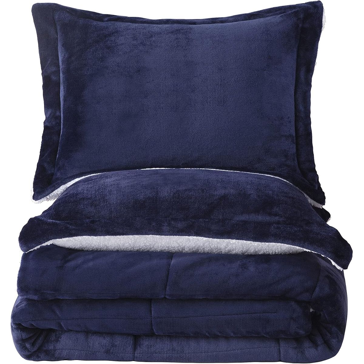 GENERICO - EDREDÓN 3 PIEZAS  ÁNGEL CON CARNERO 2 plz AZUL MARINO