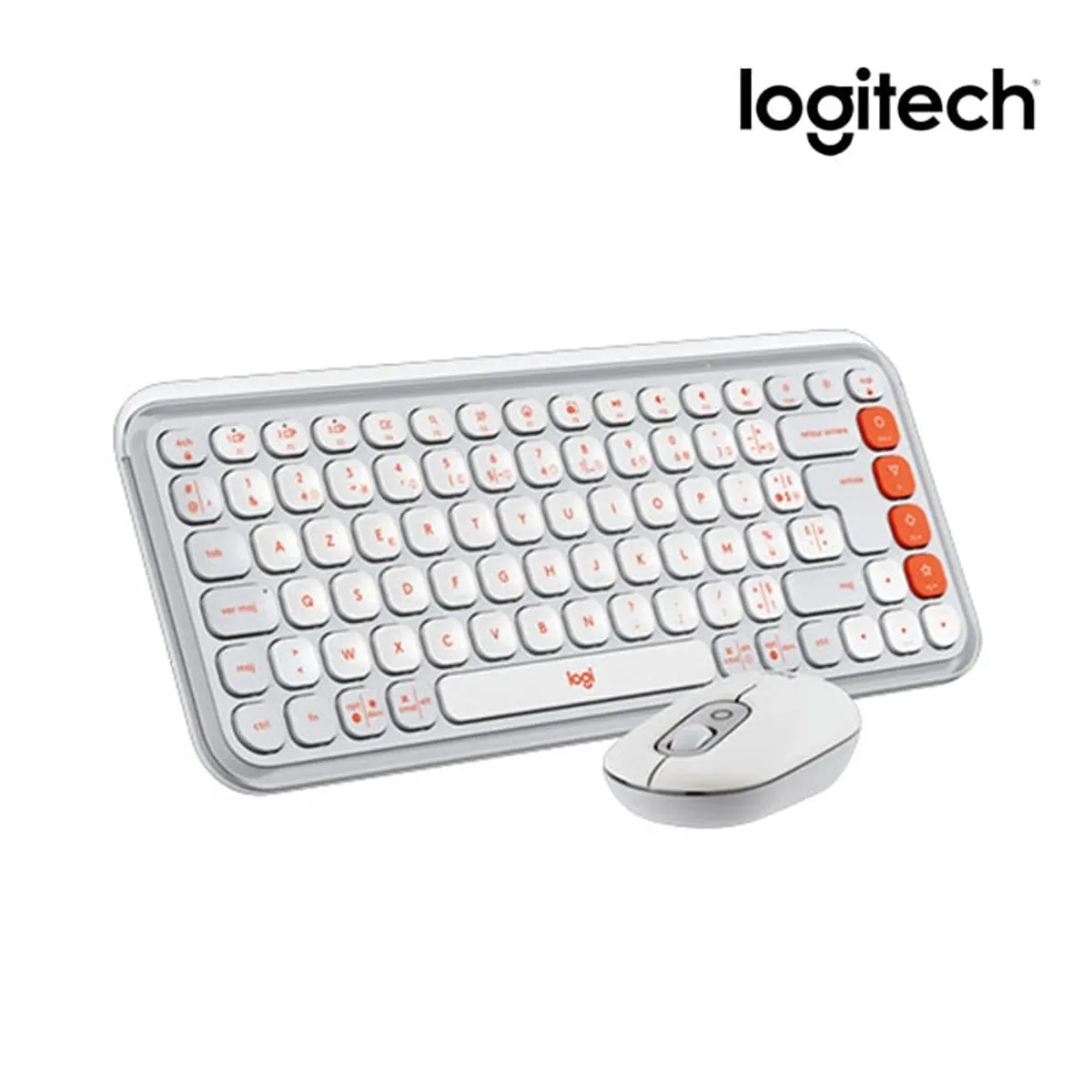 LOGITECH - TECLADO LOGITECH + MOUSE POP ICON BLUETOOTHWIRELESS SP  COPILOT WHITE