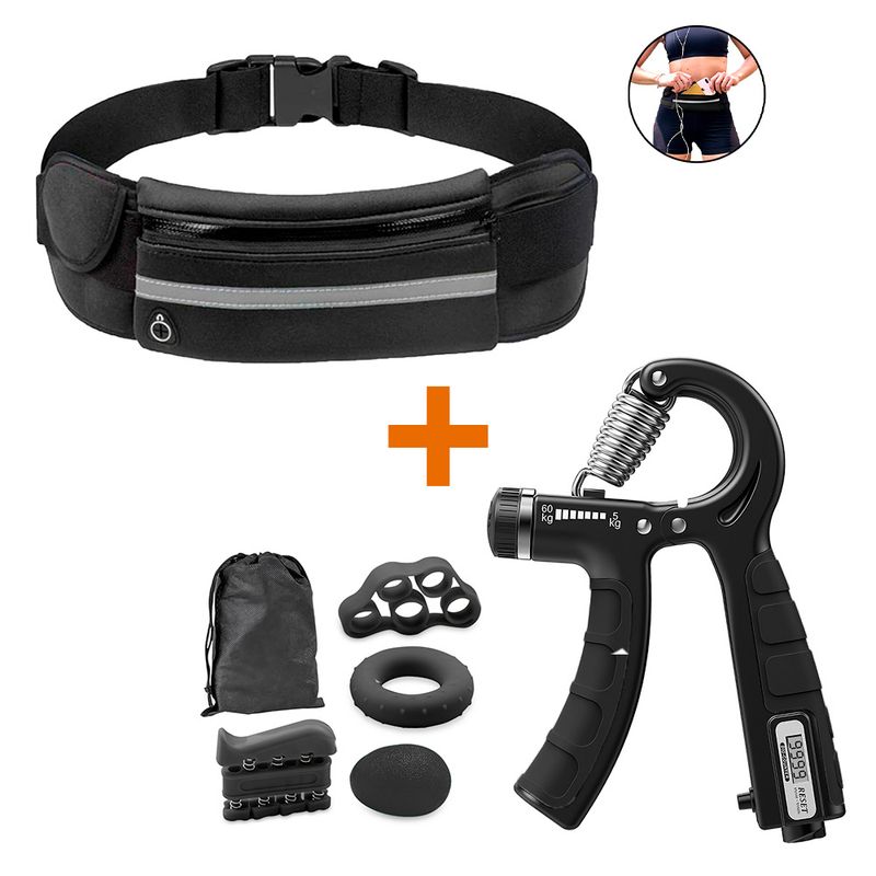 SASHIJA - Canguro Riñonera NG Y Kit de Mancuernas 60 KG 5 en 1 ST6