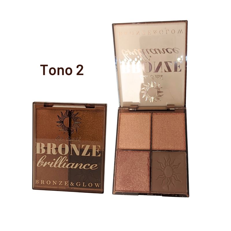 GENERICO - Paleta de Bronze Brilliance Contorno e Iluminador Tono 2