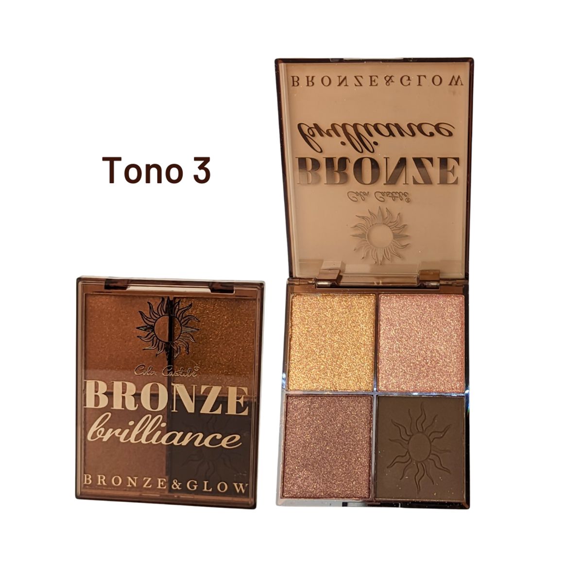 GENERICO - Paleta de Bronze Brilliance Contorno e Iluminador Tono 3