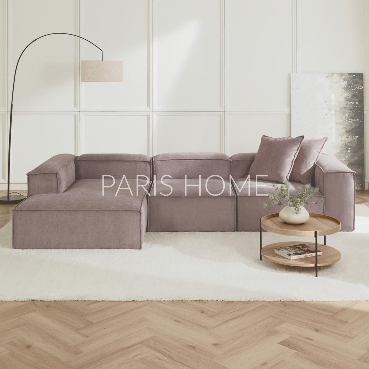 GENERICO - Sofá Esquinero Izquierdo Monarch Pana - Taupe