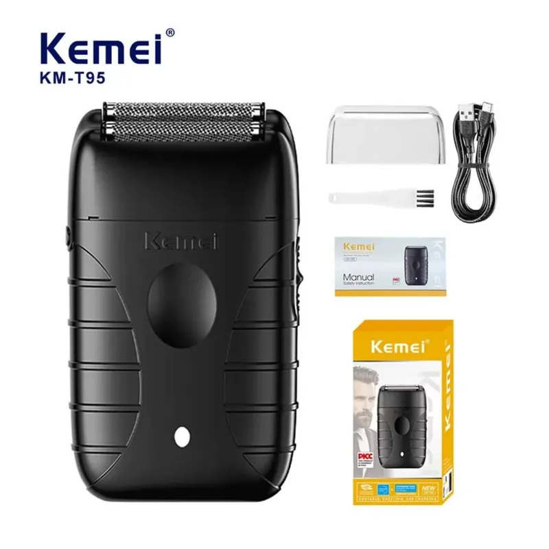 KEMEI - Afeitadora Eléctrica Portátil Kemei KM-T95