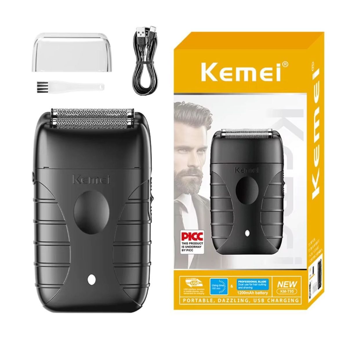 KEMEI - Kemei KM-T95 Cortador de Pelo Portátil